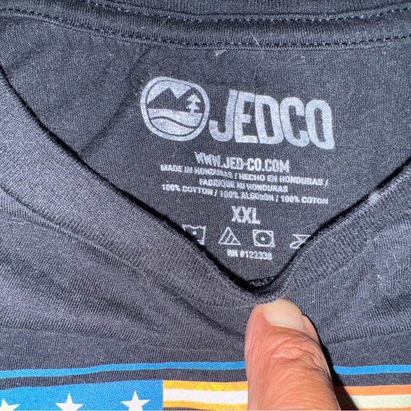 Jeep Black Short Sleeve Tee with Patriotic Graphic - Picture 3 of 3